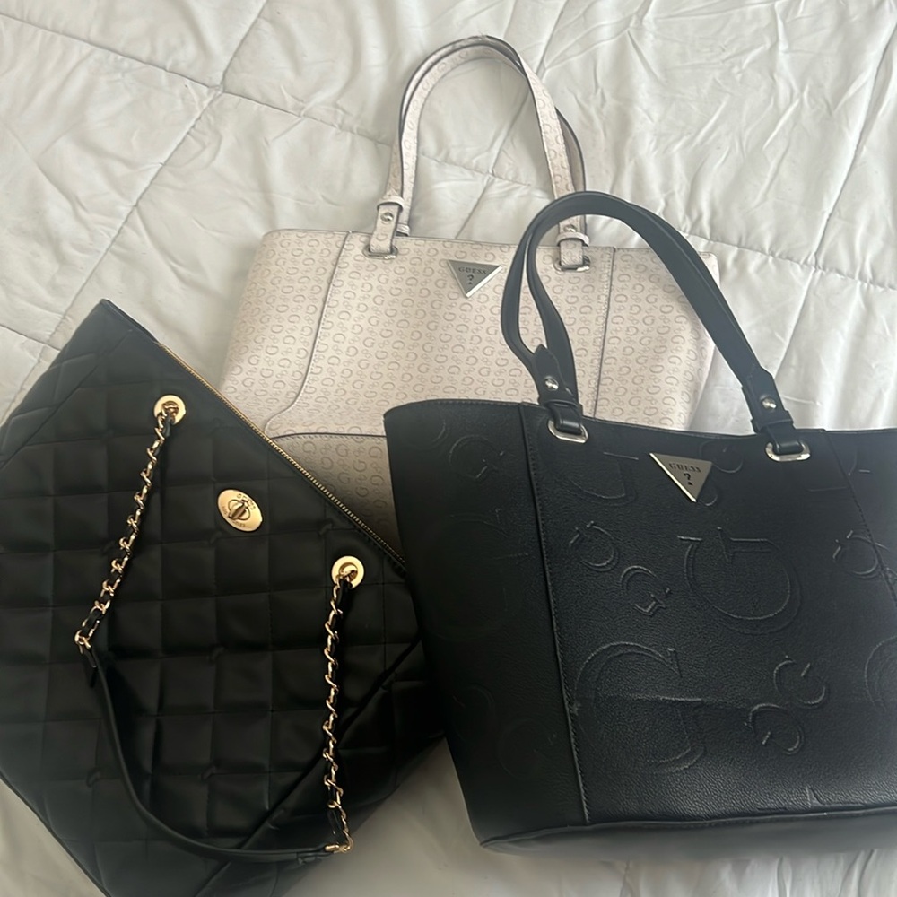 Lot 3 guess tote handbags